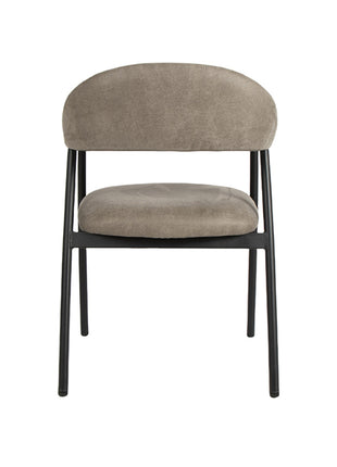 LABEL51 Eetkamerstoel Amaze - Taupe - Micro Suede
