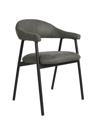 LABEL51 Eetkamerstoel Amaze - Antraciet - Micro Suede