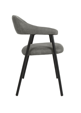 LABEL51 Eetkamerstoel Amaze - Antraciet - Micro Suede