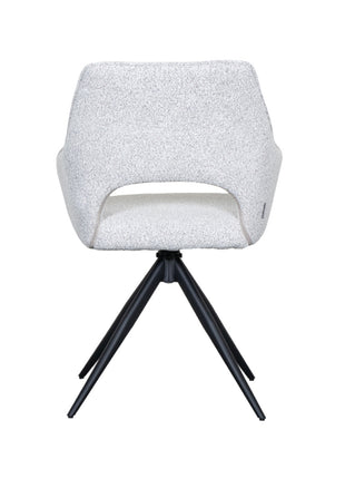 LABEL51 Eetkamerstoel Finley - Wit - Boucle