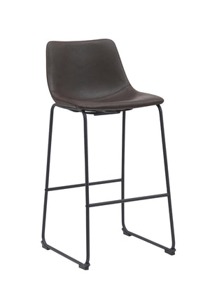 Barkruk Risto - Donkerbruin - PU-Leder - Zithoogte 75