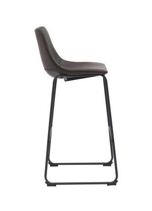 Barkruk Risto - Donkerbruin - PU-Leder - Zithoogte 75