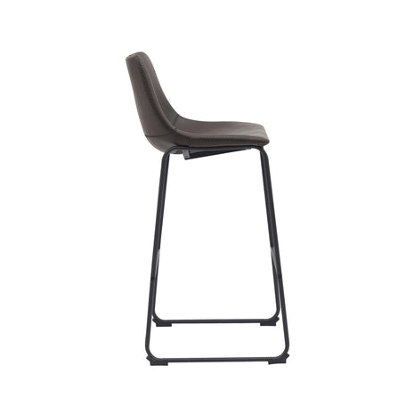 Barkruk Risto - Donkerbruin - PU-Leder - Zithoogte 75