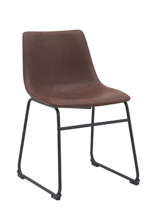 LABEL51 Eetkamerstoel Risto - Bruin - PU-Leder