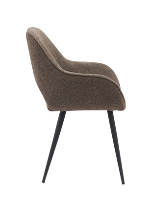 LABEL51 Eetkamerstoel Fer - Bruin - Boucle