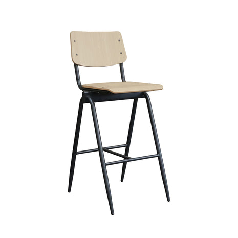 Barkruk Solid - Naturel - Hout - Zithoogte 75