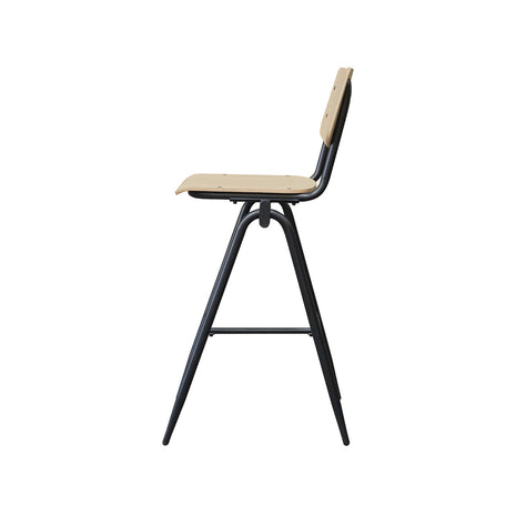 Barkruk Solid - Naturel - Hout - Zithoogte 75