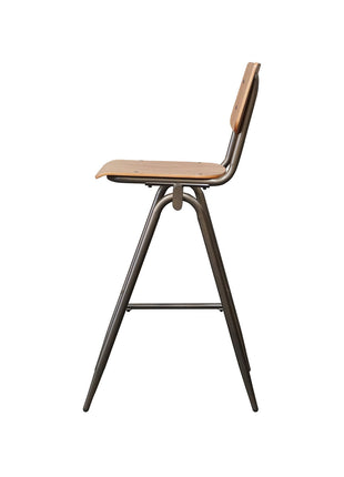 LABEL51 Barkruk Solid - Bruin - Hout - Zithoogte 75