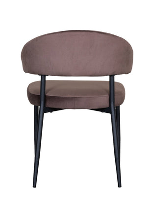 LABEL51 Eetkamerstoel Bliss - Taupe - Fluweel