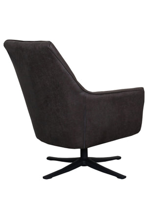 Fauteuil Tod - Antraciet - Micro Suede