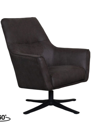 Fauteuil Tod - Antraciet - Micro Suede