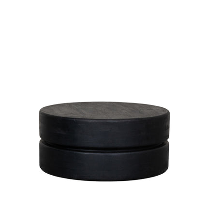 Salontafel Milly - Zwart - Mangohout - 70 cm