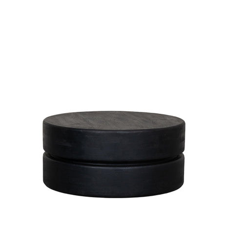 Salontafel Milly - Zwart - Mangohout - 70 cm