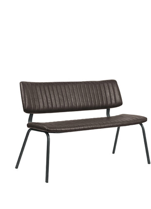 Eetkamerbank Gusto - Donkerbruin - PU-Leder - 120 cm