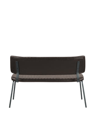 Eetkamerbank Gusto - Donkerbruin - PU-Leder - 120 cm