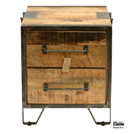 Nachtkastje Industrieel met Laden