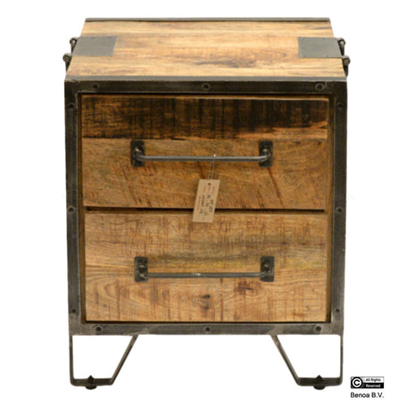 Nachtkastje Industrieel met Laden