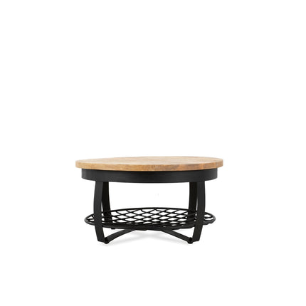 Salontafel Rond Metaal & Metalen Rek 90