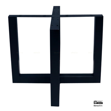 Onderstel Eettafel Zwart (2 delen)