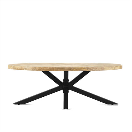 Salontafel Ellips met Spiderleg 130