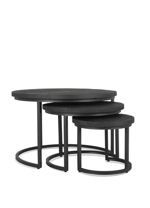Salontafel Rylee Zwart Set van 3