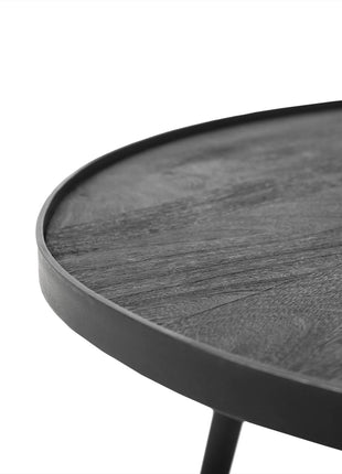 Salontafel Rond Zwart Set van 2