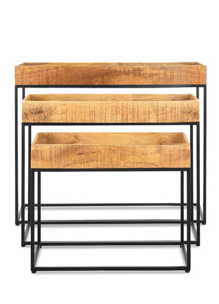 Sidetable met Rand Set van 3