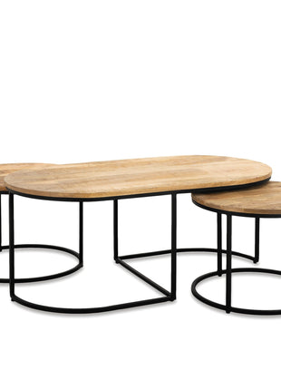 Salontafel Rond en Ovaal Set van 3