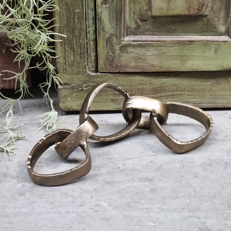 Sculptuur Geboeid Antiek Messing