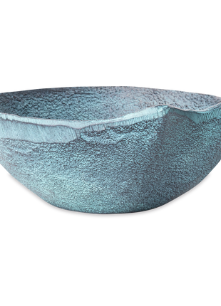 Schaal Decoratief Blauw Patina Groot