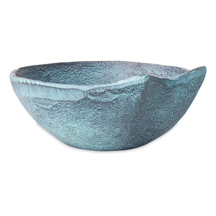 Schaal Decoratief Blauw Patina Groot