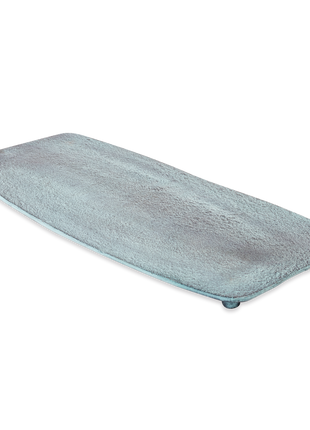Bord Rechthoek Decoratief Blauw Patina Groot