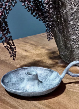 Kandelaar Blauw Patina