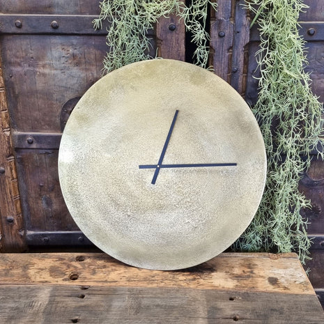 Wandklok Rond Antiek Koper