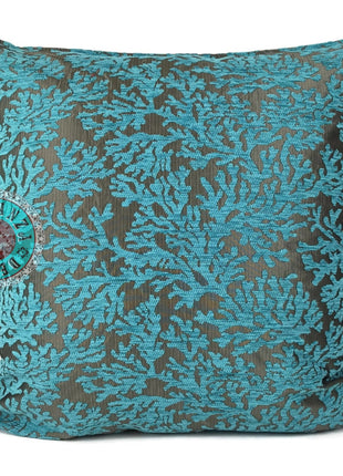 Turqoise Coral kussenhoes 70 x 70 cm