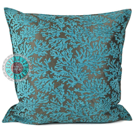 Turqoise Coral kussenhoes 70 x 70 cm