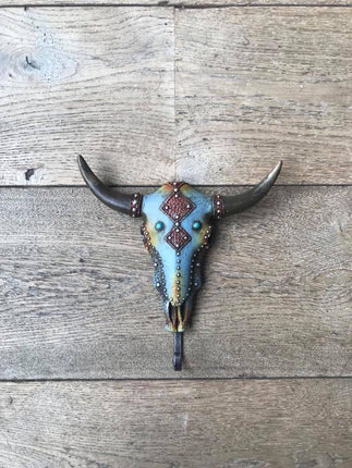 Kapstokje blauw 20 x 20 cm