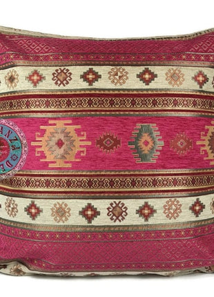 Aztec hardroze kussenhoes ± 70 x 70 cm