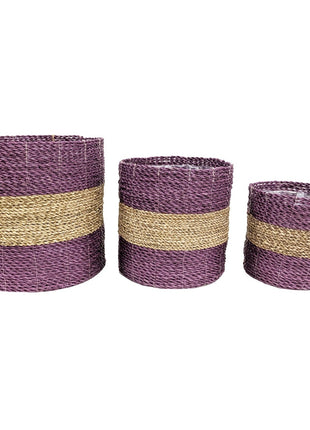 Mand Nila klein aubergine set van 3