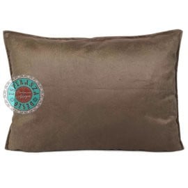 Velvet kussen taupe bruin 50 x 70 cm