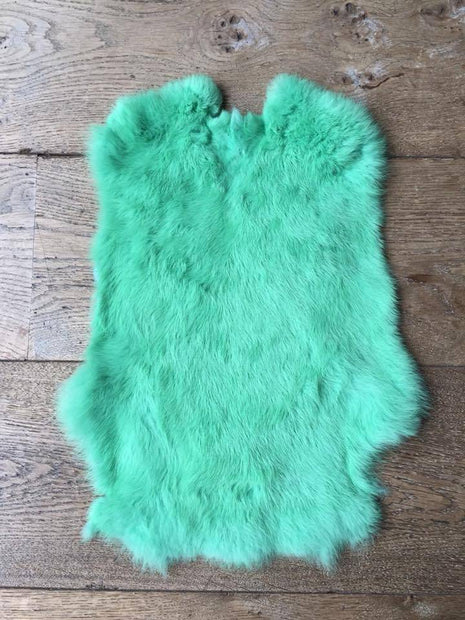 Konijnenvacht S bont groen