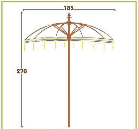 parasol groot blauw