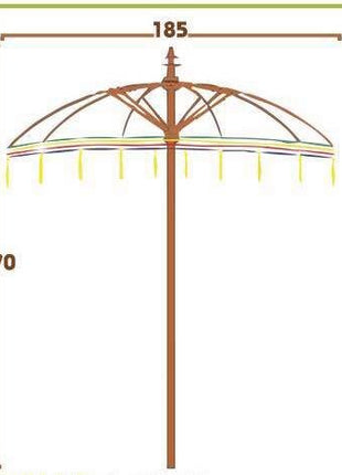 parasol groot  turqoise