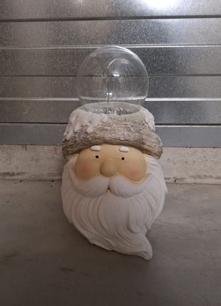Kerstman sneeuwbol 27 cm  met licht