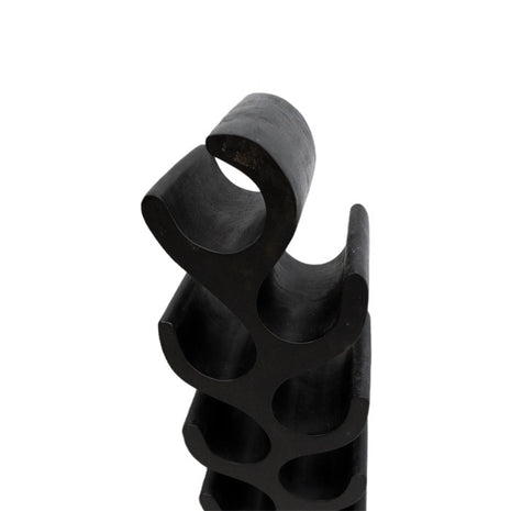 Suarhouten wijnrek Zwart