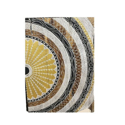 Suarhouten wandpaneel Gold