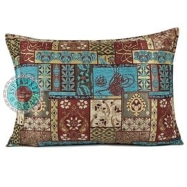 Patchwork red kussenhoes/cushion cover ± 50x70cm