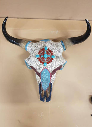 Skull mosaic ingelegd