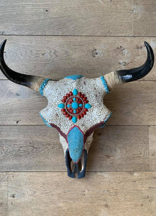 Skull mosaic ingelegd