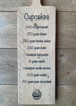 Tapasplank cupcake